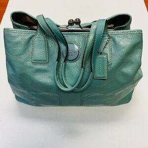 Coach Bag with Kiss Lock Closure